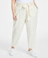 ფოტო #3 პროდუქტის Trendy Plus Size Belted High-Rise Ankle Pants, Created for Macy's