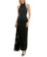 Women's Lace-Trim Halter Gown