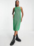 Фото #4 товара Monki sleeveless knit dress in bright green dress