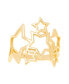 ფოტო #1 პროდუქტის Gold Plated Open Design Stars Cluster Ring