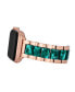 Фото #2 товара Women's Rose Gold-Tone Alloy and Green Acetate Bracelet Compatible with 38/40/41mm Apple Watch