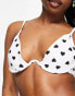 Фото #1 товара New Look monowire bikini top in heart print