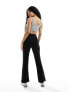 Фото #3 товара Vila Petite high waisted pin tuck pull on trousers in black