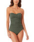 Фото #1 товара Anne Cole 283996 Women Twist-Front Ruched One-Piece Swimsuit US, Size 10