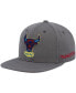 Фото #4 товара Men's Charcoal Chicago Bulls Hardwood Classics 1996 NBA Finals Carbon Cabernet Fitted Hat