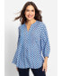 ფოტო #1 პროდუქტის Women's 3/4 Sleeve Geo Print Tunic Blouse