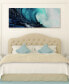 Фото #5 товара 'Blue Wave 2' Frameless Free Floating Tempered Glass Panel Graphic Wall Art - 24" x 63''