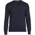 Фото #6 товара Men's Tall Classic Fit Fine Gauge Supima Cotton V-neck Sweater