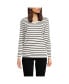 Фото #1 товара Petite Relaxed Supima Cotton Long Sleeve V-Neck T-Shirt