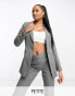 Фото #1 товара Unique21 Petite longline blazer co-ord in grey