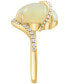 ფოტო #4 პროდუქტის EFFY® Ethiopian Opal (3-5/8 ct. t.w.) & Diamond (1/4 ct. t.w.) Swirl Halo Ring in 14k Gold