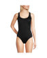 Фото #2 товара Women's Long Chlorine Resistant Scoop Neck X-Back High Leg Soft Cup Tugless Sporty One Piece Swimsuit