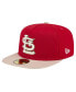 Фото #3 товара Men's Red St. Louis Cardinals Canvas A-Frame 59FIFTY Fitted Hat
