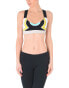 NO KA 'OI 187763 Womens Crossback Color block Stretch Sports bra Black Size 00