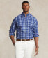 ფოტო #1 პროდუქტის Men's Big & Tall Plaid Stretch Poplin Shirt