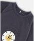 ფოტო #3 პროდუქტის Big Boys Organic Cotton Two Piece Pajama Set Gray Printed Egg-O-Clock