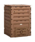 Фото #1 товара Garden Compost Bin, 120 Gallon (450L) Garden Composter with 80 Vents and 2 Sliding Doors, Lightweight & Sturdy, Fast Creation of Fertile Soil, Brown