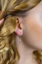Elegant silver bicolor earrings E0001306