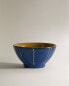 Striped ceramic bowl