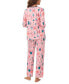 ფოტო #2 პროდუქტის Women's 2-Pc. Printed 3/4-Sleeve Pajamas Set