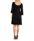 ფოტო #2 პროდუქტის Women's Knee Length Cold Shoulder Dress