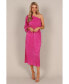 ფოტო #10 პროდუქტის Women's Pontee One Shoulder Pleated Midi Dress