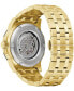 ფოტო #3 პროდუქტის Men's Automatic Marine Star Gold-Tone Stainless Steel Bracelet Watch 45mm