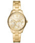Фото #1 товара Часы и аксессуары Fossil Женские часы с многофункциональными функциями Rye, стальной корпус с позолоченным покрытием, 36 мм