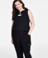 Фото #4 товара Plus Size Textured O-Ring Top, Created for Macy's