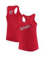 ფოტო #2 პროდუქტის Women's Red Washington Nationals Plus Size Swing for the Fences Racerback Tank Top