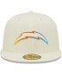 ფოტო #3 პროდუქტის Men's Cream Los Angeles Chargers Chrome Dim 59FIFTY Fitted Hat