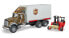 Фото #1 товара Bruder Mack Granite UPS Logistik-LKW mit Mitnahmestapler