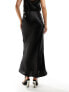 Фото #5 товара Kaiia satin maxi skirt in black