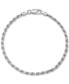 Rope Link Chain Bracelet (2-5/8mm) in 18k Gold-Plated Sterling Silver or Sterling Silver, Created for Macy's