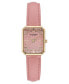 ფოტო #1 პროდუქტის Women's Pink Polyurethane Leather Strap with Stitching Watch, 22X28mm