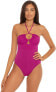Фото #4 товара Becca by Rebecca Virtue 273469 Candice Convertible One Piece Swimsuit Berry M
