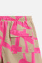 ABSTRACT PRINT REGULAR SWIMMING TRUNKS