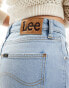 Lee Janet flare contrast insert jeans in light wash