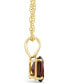 ფოტო #3 პროდუქტის Garnet (1-1/2 ct.t.w) Pendant Necklace 14K Yellow Gold