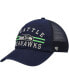 Фото #1 товара Men's College Navy Seattle Seahawks Highpoint Trucker Clean Up Snapback Hat
