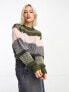 Фото #1 товара COLLUSION knitted crew neck jumper in multi stripe