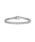 Фото #1 товара Stylish Sterling Silver with White Gold Plated Clear Round Cubic Zirconia Milgrain Bezel Tennis Bracelet