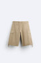 Long cargo bermuda shorts