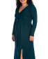 Фото #5 товара Plus Size Long Sleeve V-neck Maxi Dress