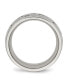 Stainless Steel Polished CZ 12mm Band Ring