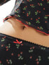 The Frolic bow detail strawberry print co-ord midaxi skirt in black 34 - фото #3