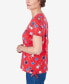 ფოტო #4 პროდუქტის Petite Stars Side Tie Short Sleeve Tee