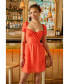 Women's Puff-Sleeve Sweetheart Fit & Flare Dress