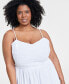 Trendy Plus Size Ruched Corset Midi Dress, Created for Macy's