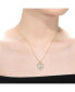 Фото #2 товара 14K Gold Plated Colored Birthstone Pendant Necklace